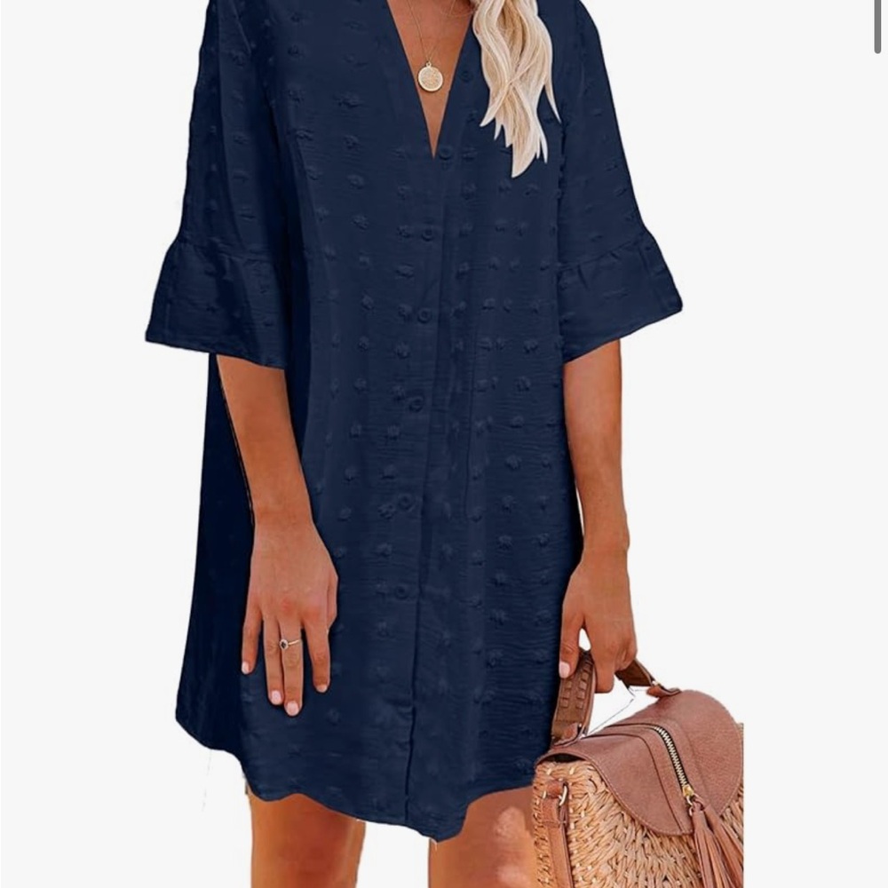 NWT Elegant Navy Blue Mini Dress